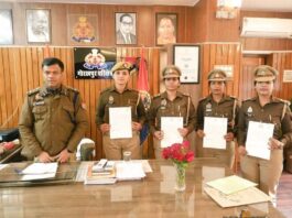 मिशन शक्ति अभियान–फेज 5 में उल्लेखनीय कार्य पर छह पुलिसकर्मी सम्मानित