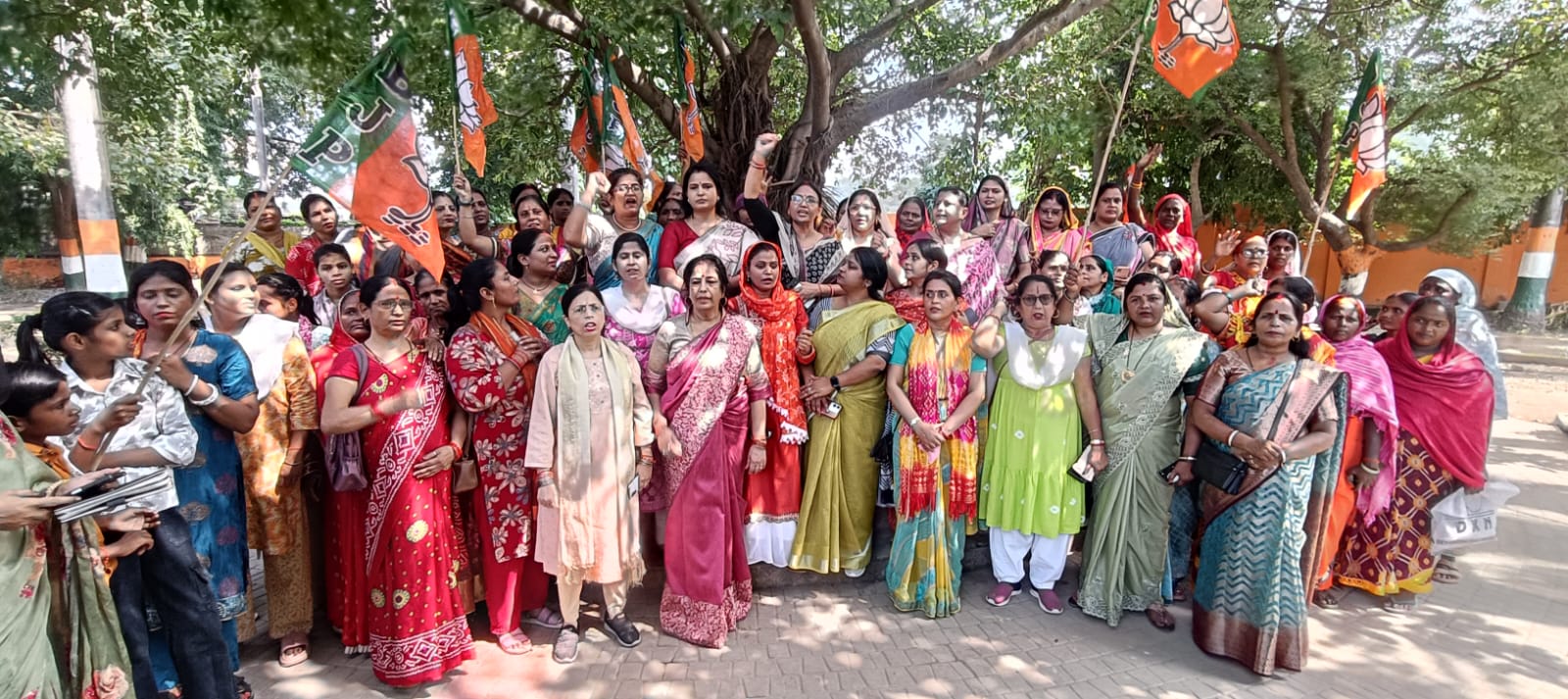 महिला सम्मान पर कांग्रेस को घेरा, भाजपा महिला मोर्चा ने निकाली जन आक्रोश रैली
